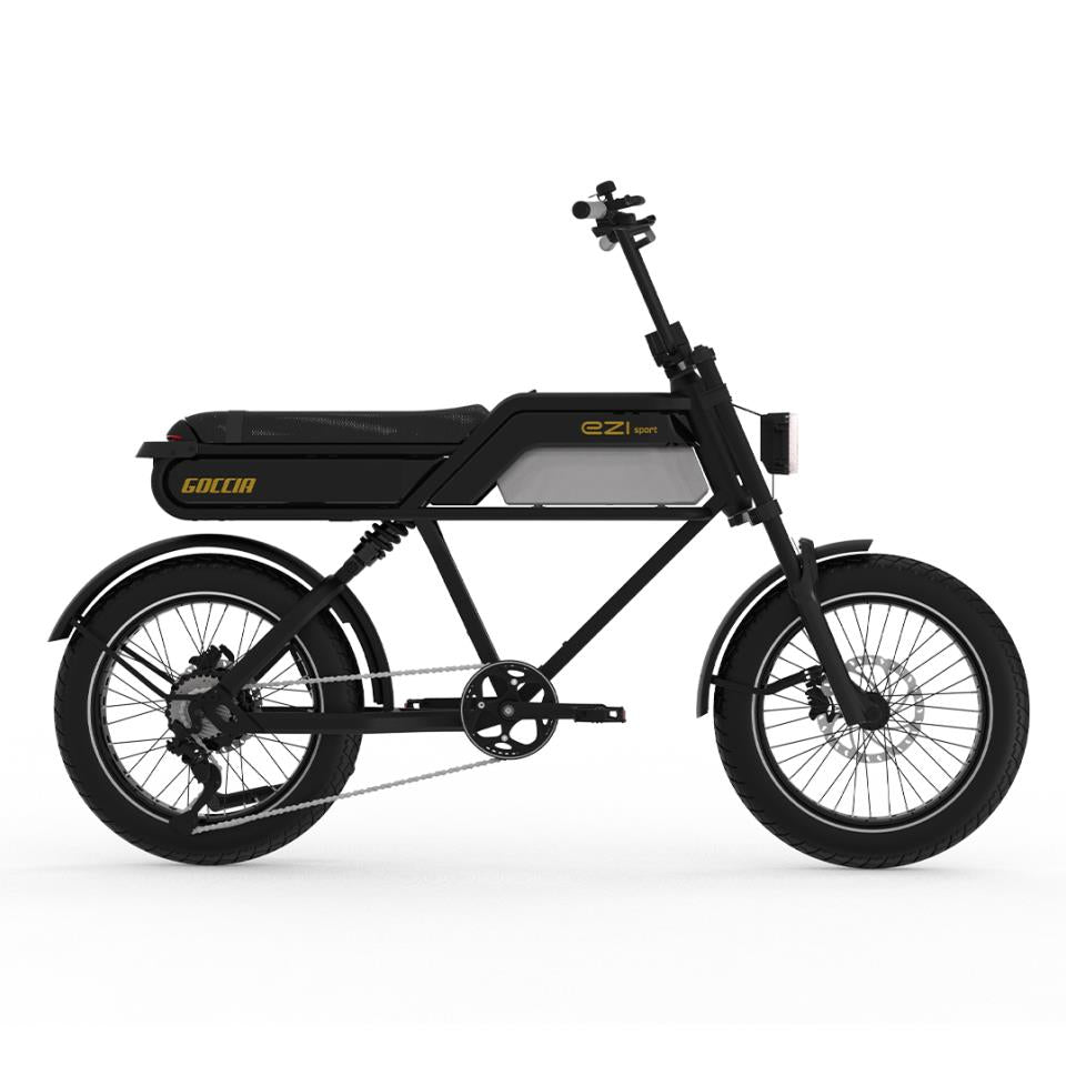 Goccia Bike EZI Sport - Fatbike - Zwart / Wit