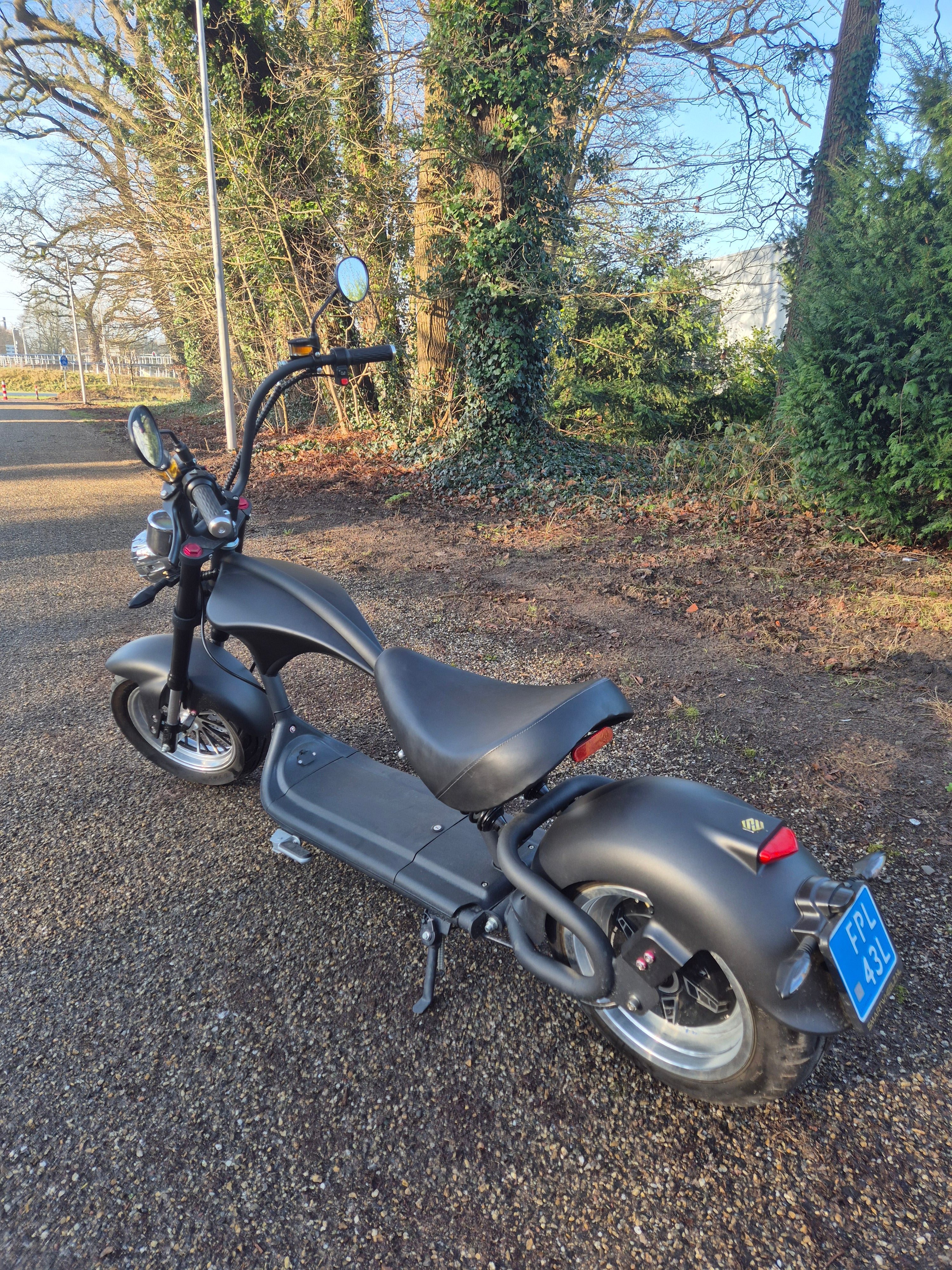 E-chopper M1P - Mat Zwart - 20AH