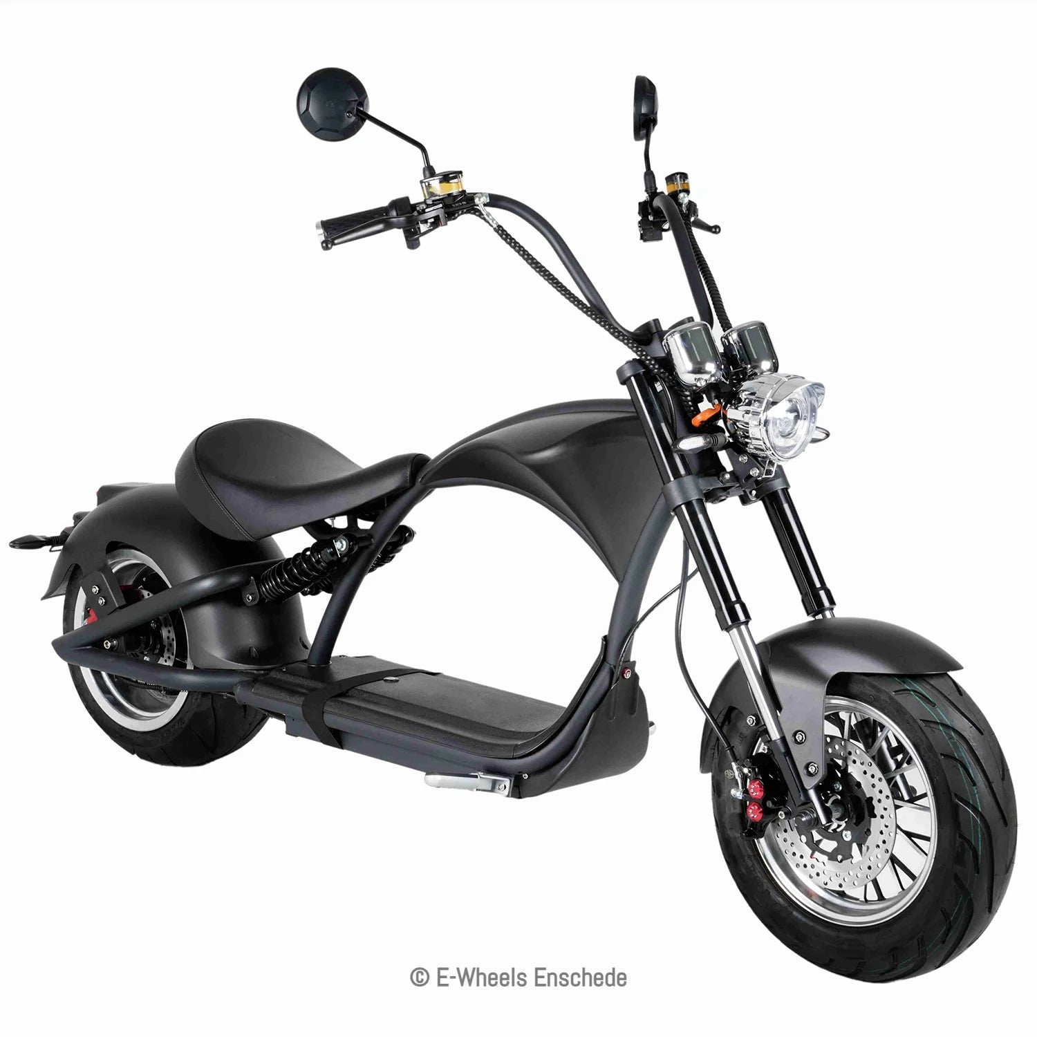 E-chopper M1P - Elektrische scooter - Mat Zwart