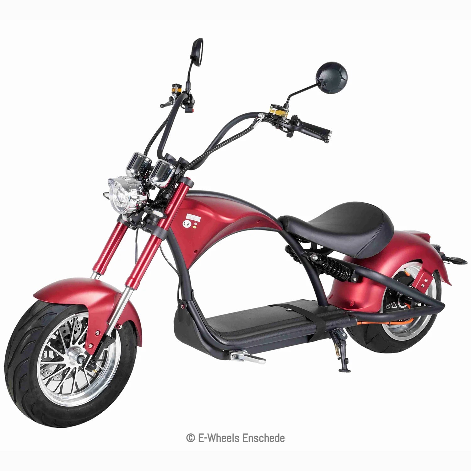 E-chopper M1P - Elektrische scooter - Mat rood