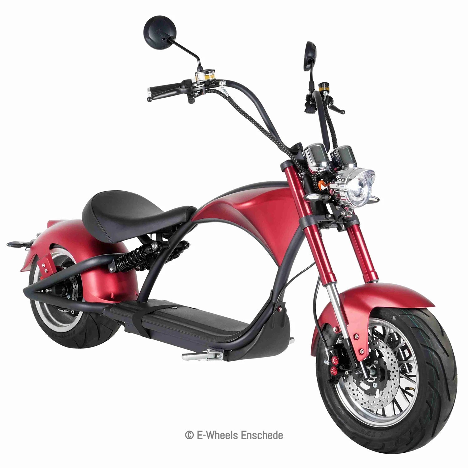 E-chopper M1P - Elektrische scooter - Mat rood