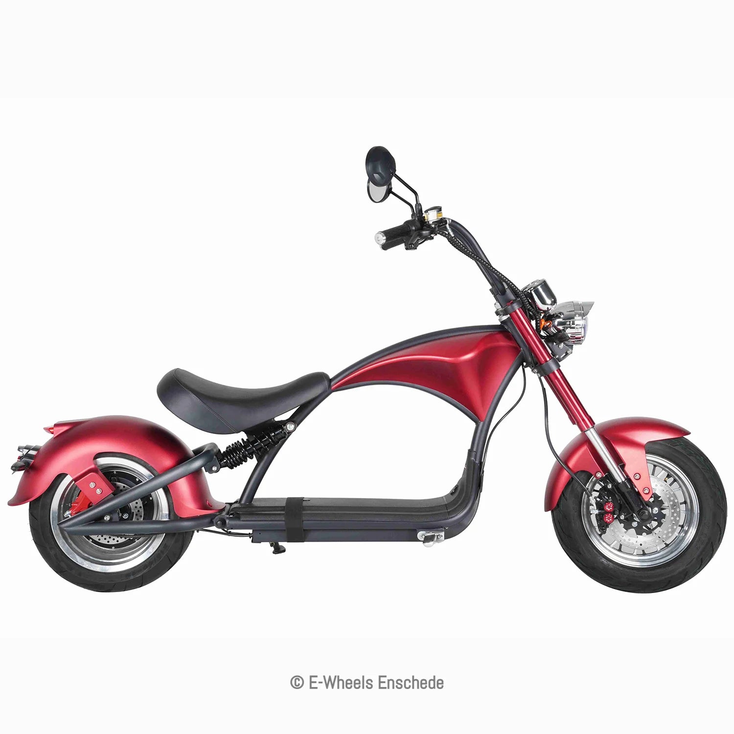 E-chopper M1P - Elektrische scooter - Mat rood