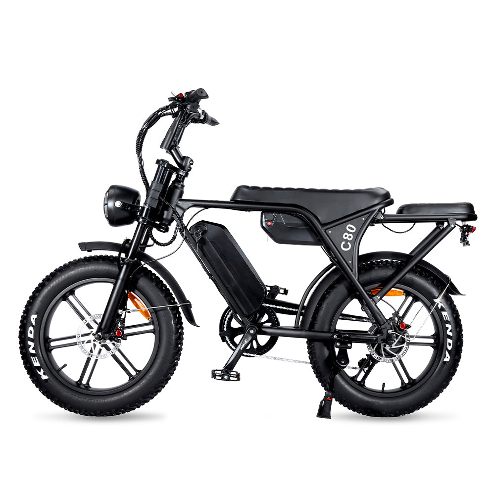 Ouxi C80 Max (Dubbele Accu) - Fatbike - Zwart