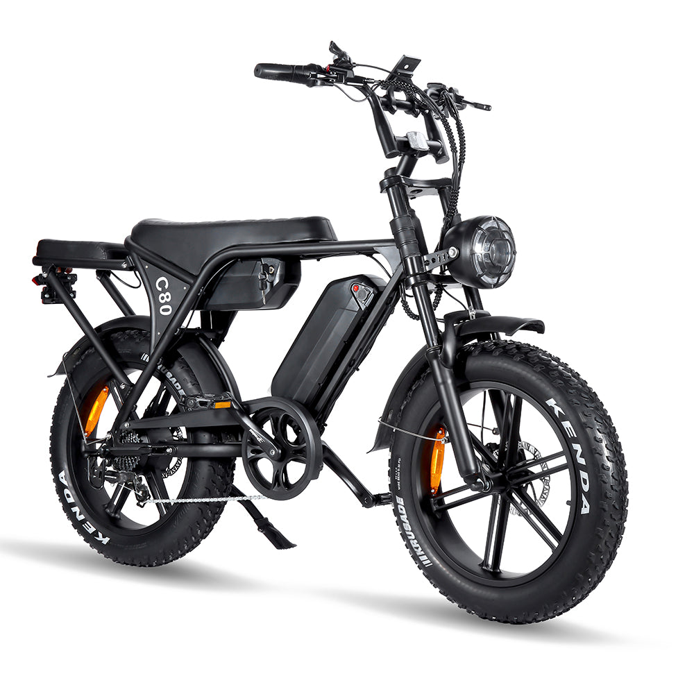 Ouxi C80 Max (Dubbele Accu) - Fatbike - Zwart