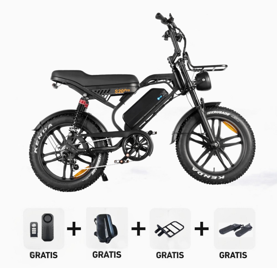 Combi-Deal! - QMWheel S20 Pro 2025 - Fatbike - Zwart