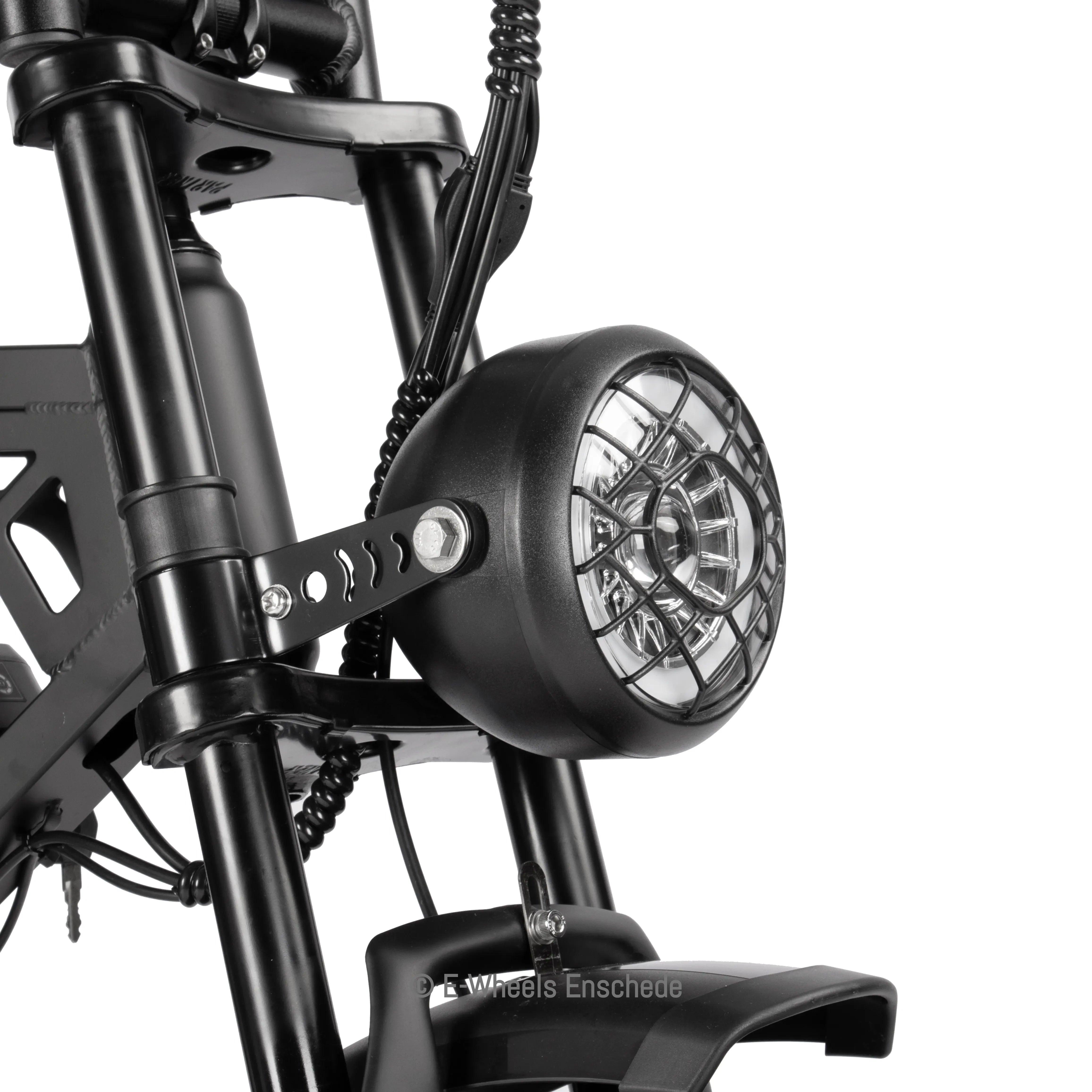 Combi-Deal! - V20 Pro (3.0) - Fatbike - Zwart - Achterzitje + Voetsteuntjes + Alarmsysteem