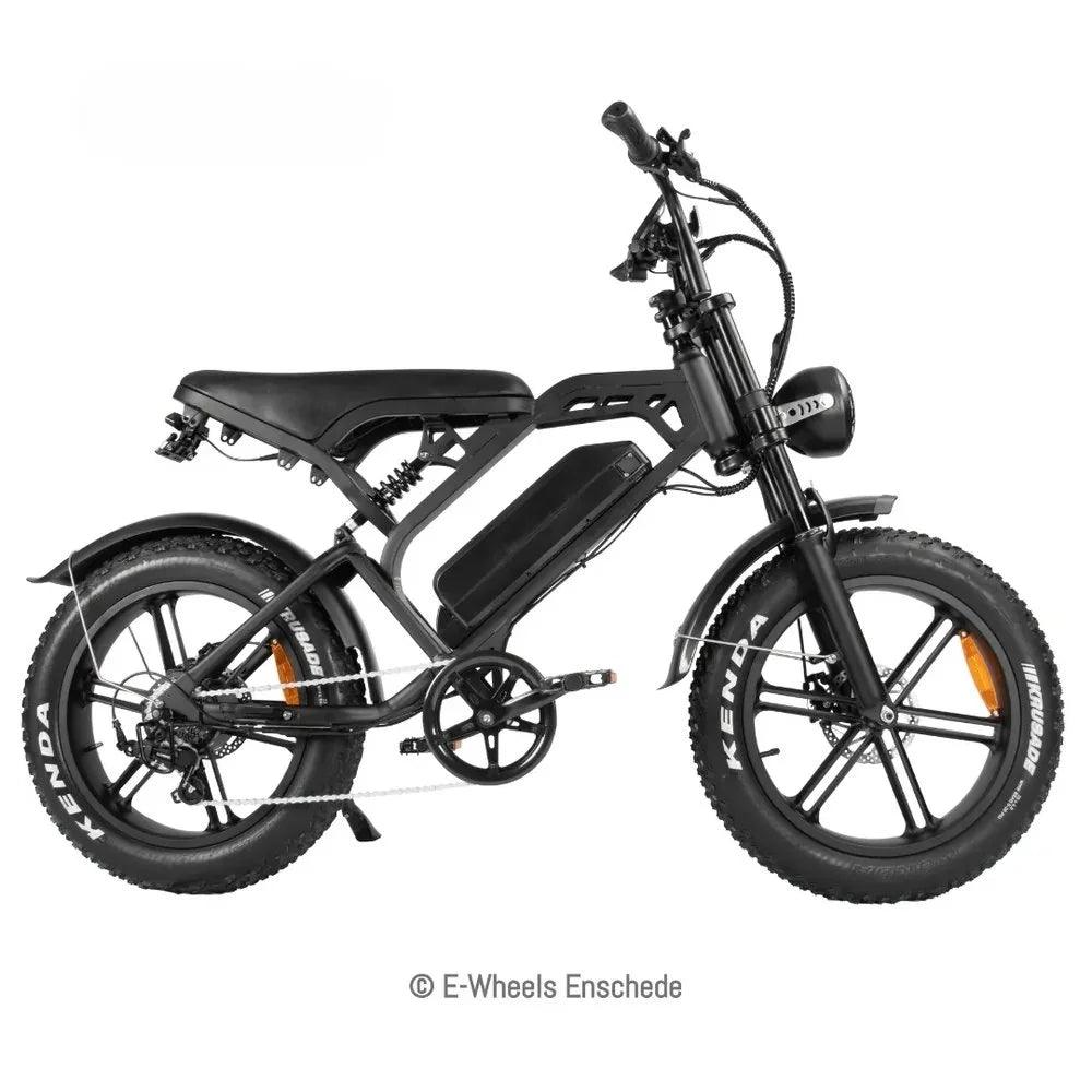 Combi-Deal! - V20 Pro (3.0) - Fatbike - Zwart - Achterzitje + Voetsteuntjes + Alarmsysteem