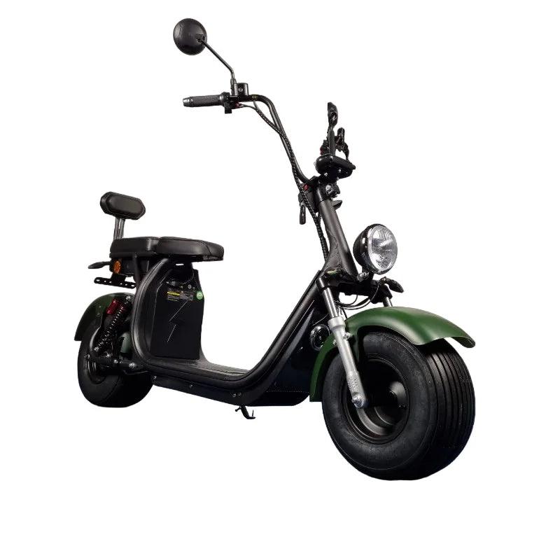 E-chopper CP1 - Elektrische scooter - Mat groen - E-Wheels Enschede