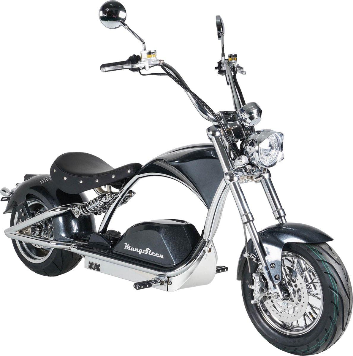 E-chopper M1PS (Chrome Edition) - Elektrische motor - Radiant Zwart - E-Wheels Enschede