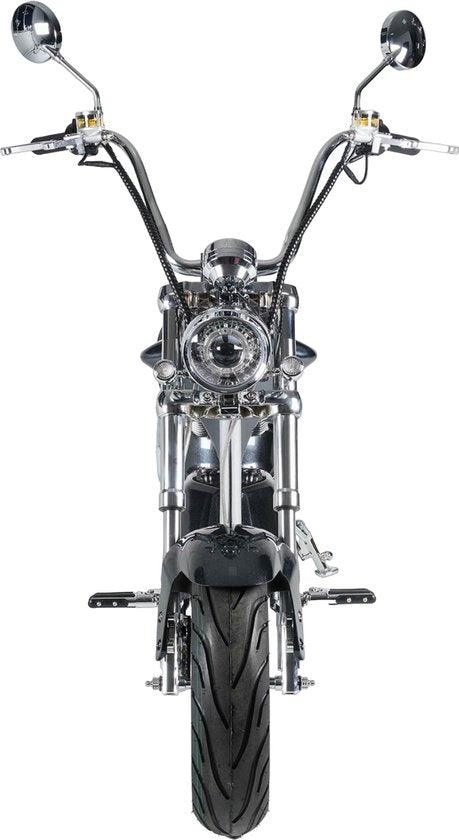 E-chopper M1PS (Chrome Edition) - Elektrische motor - Radiant Zwart - E-Wheels Enschede